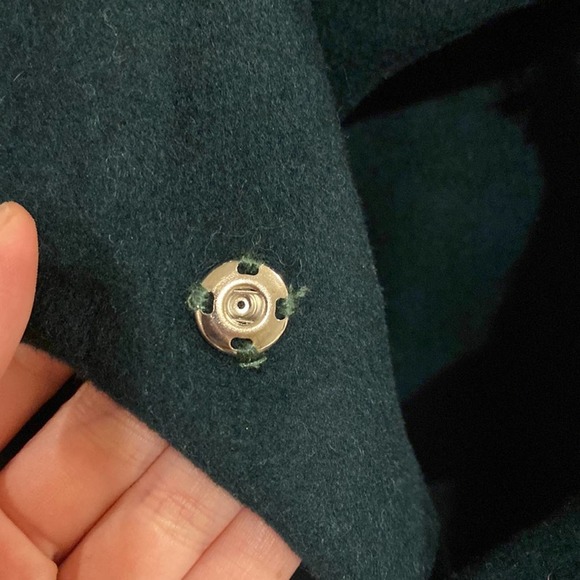 NWT Cole Haan Belted Wrap Coat Petroleum size 4 long - Picture 8 of 12